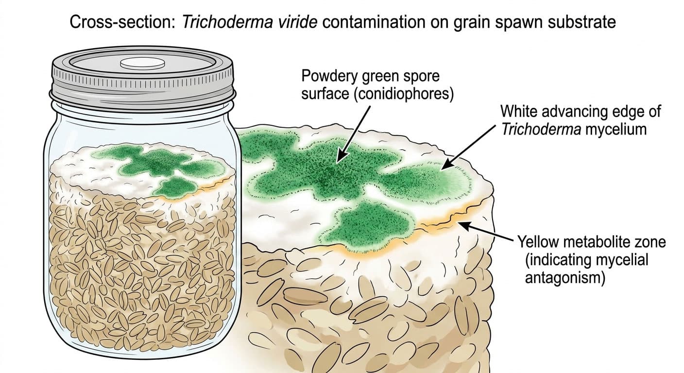Trichoderma (Green Mold) reference photo